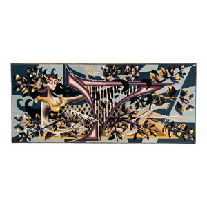 Tapisserie canevas femme à la