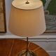 Bergboms brass table lamp, original shade, model B-024, Scandinavian Modern 1960s