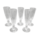 5 crystal Champagne flutes XIX th