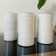 4 vintage stoneware cups in white