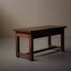 Antique work table/console in solid oak, Auvergne, circa 1900