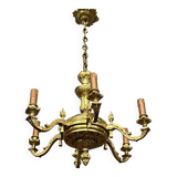 Lustre en bronze de style Louis XIV.