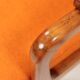 Vintage Orange Armchair Wool Upholstery Walnut Color Wood