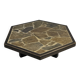 Large Brutalist Coffee Table in Oak and Stone Mosaic, 1960s