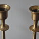 Pair of vintage Scandinavian brass candle holders