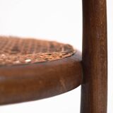 Ensemble ancien de chaises pour enfants en osier et bois courbé Michael Thonet, 2