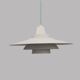 Vintage David Mogensen White Pendant Lamp, Super Light A/S, Danish Mid-Cent