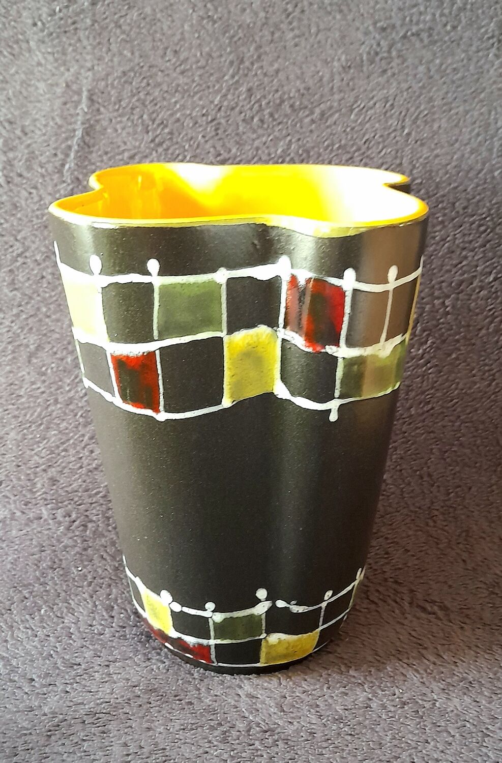 60s glazed ceramic vase