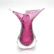 Vase signé Formia - Murano - Sommerso & Bullicante violet - 1970