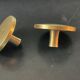 pair of old brass handle knobs
