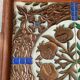 Plateau espagnole antique en céramique et bois