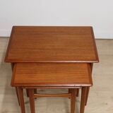 Tables gigognes scandinave en teck, 1960