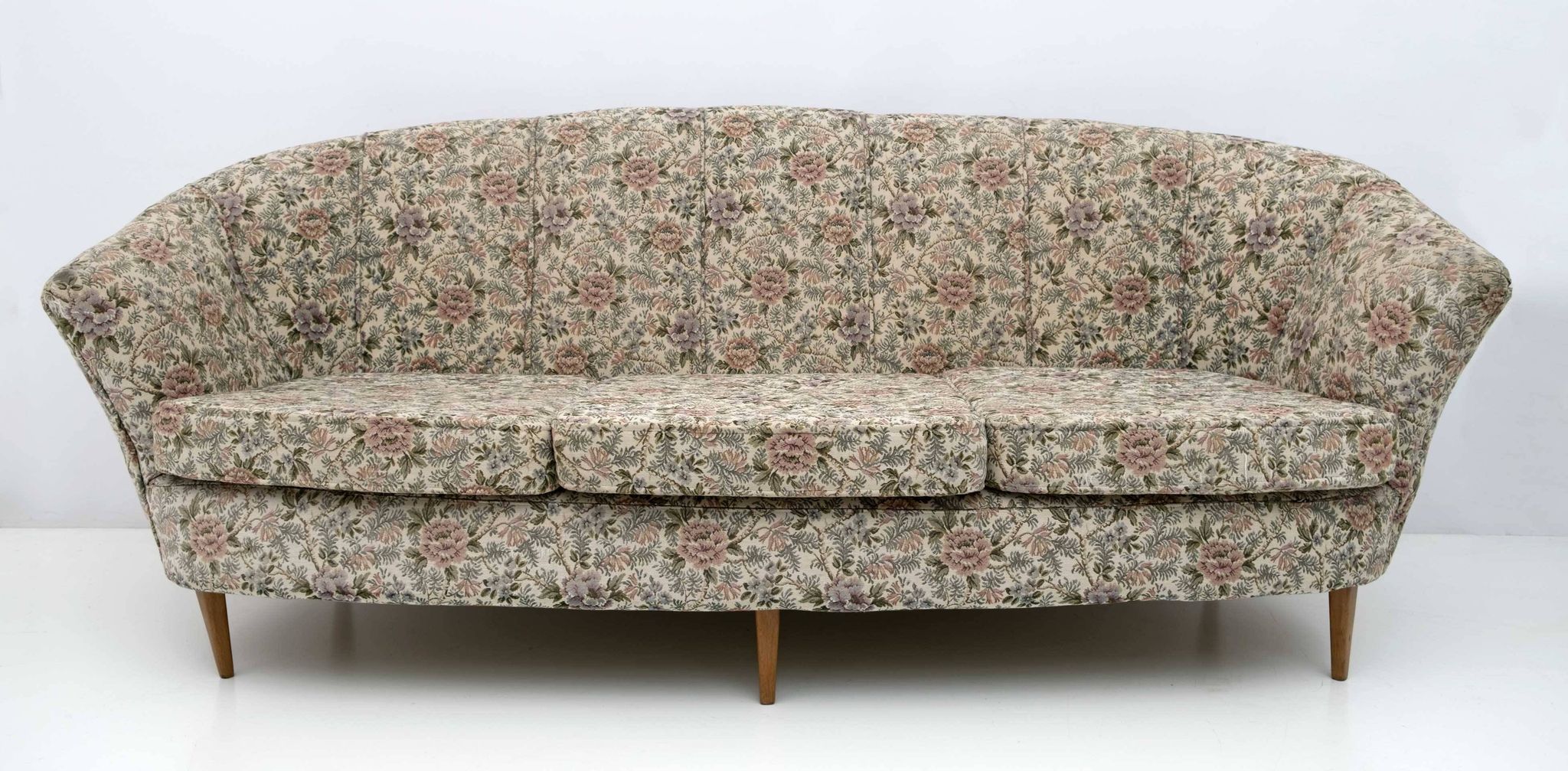 Ico Parisi Style Mid-Century Modern Italian Sofa, 1950s