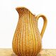 Vintage decanter ('60) pattern "grains of rice". Honey color. In perfect condition.