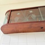Hanging display cabinet in Art Deco style