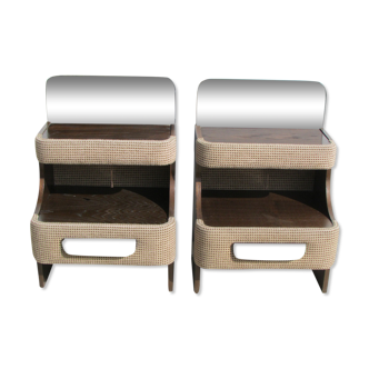 Pair of bedside tables vintage, 1970s