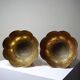 Duo de petits caches-pots en cuivre doré vintages