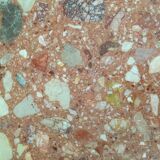 Earth-coloured marble coffee table