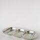 Rectangular stainless steel compartment dish, Design, 1970, 35 X 16 cm
