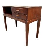 Entrance table made of stained beech wood, large space and two drawers