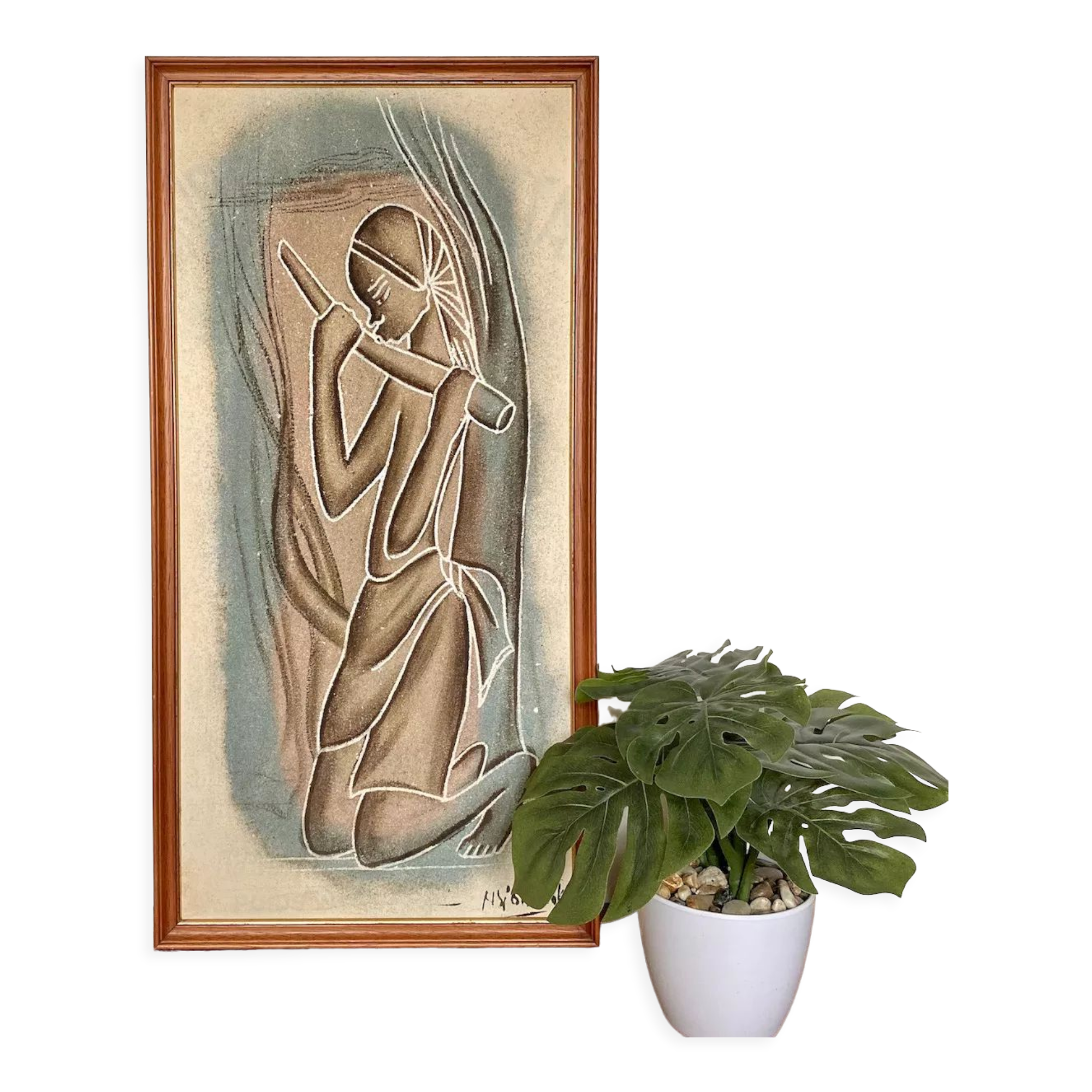 African Art - Zaire 1950's - Signed NY'Bandoki