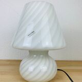 Lampe champignon Murano blanche 70
