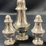 Sugar shaker salt pepper shaker silver metal Louis XVI