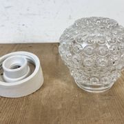 Vintage White Porcelain Wall Light, 1970s