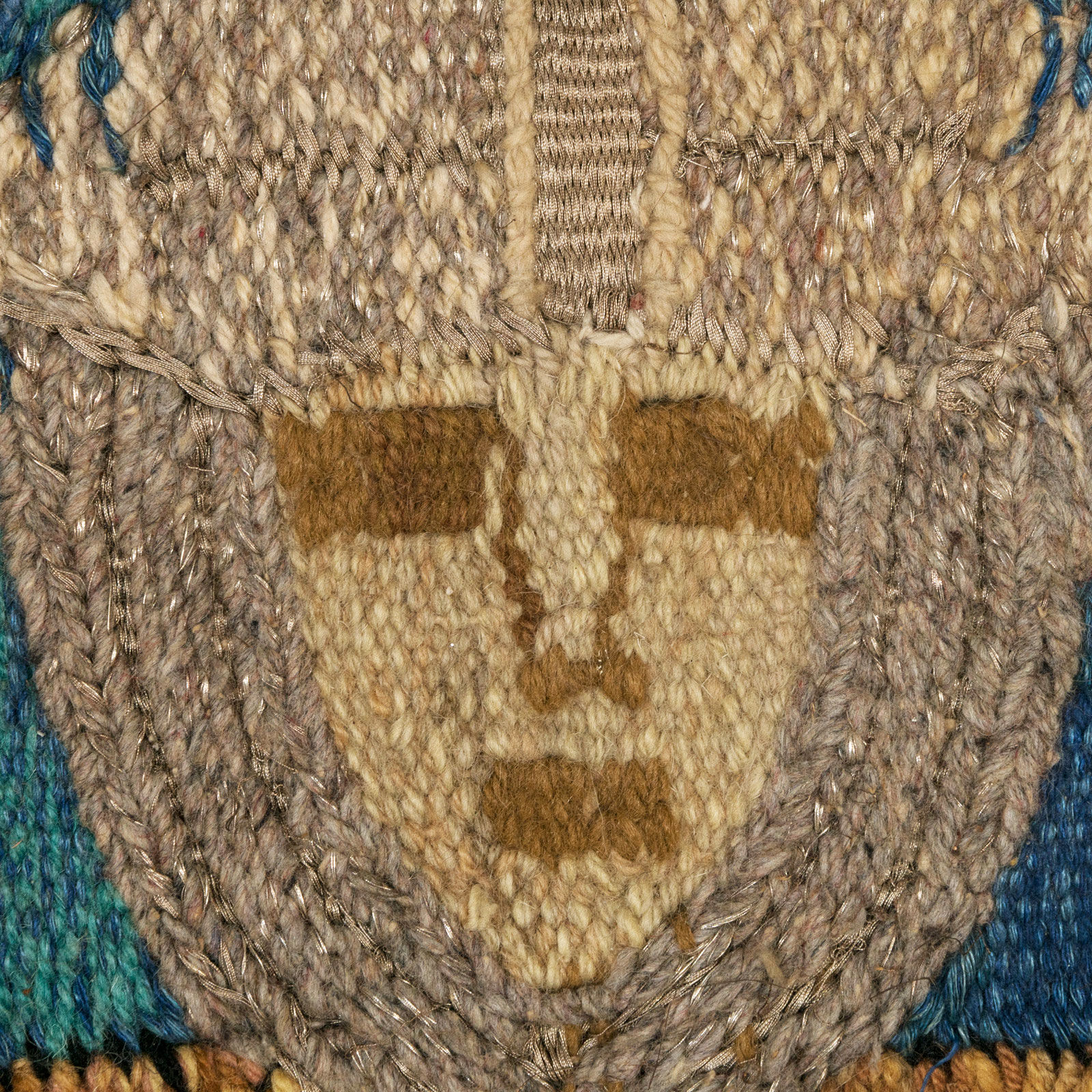 Mid-century norman knight wool wall hanging