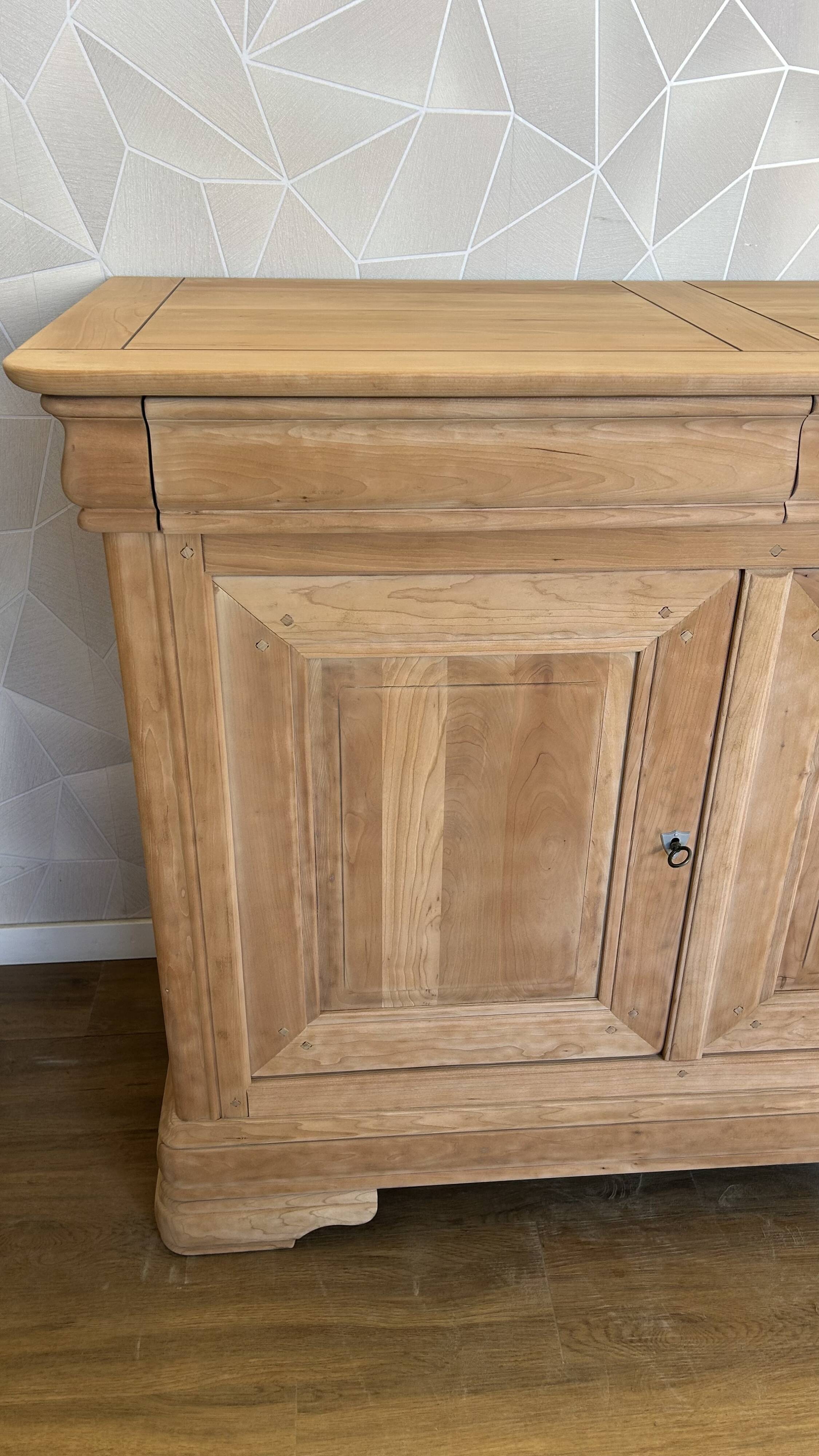 Large Louis Philippe buffet with 4 airbrushed doors