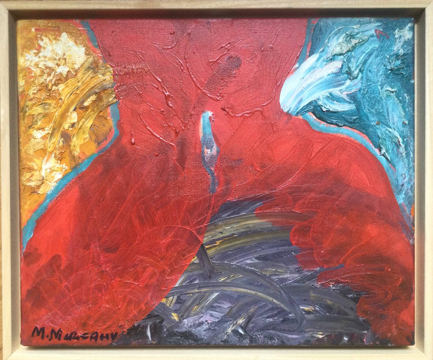 Acrylic on canvas by michael mulcahy, irish (1952).