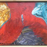 Acrylic on canvas by michael mulcahy, irish (1952).