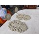 Pair of cerused wood and iron wall lights
