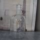 Large vintage transparent glass bottle from the 1950s – Czech decorative piece.