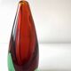 Murano Vase Sommerso Flavio Poli – Green and red – Italy, 1950s-1960s