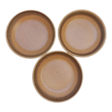 3 deep stoneware plates Sarreguemines Ardèche