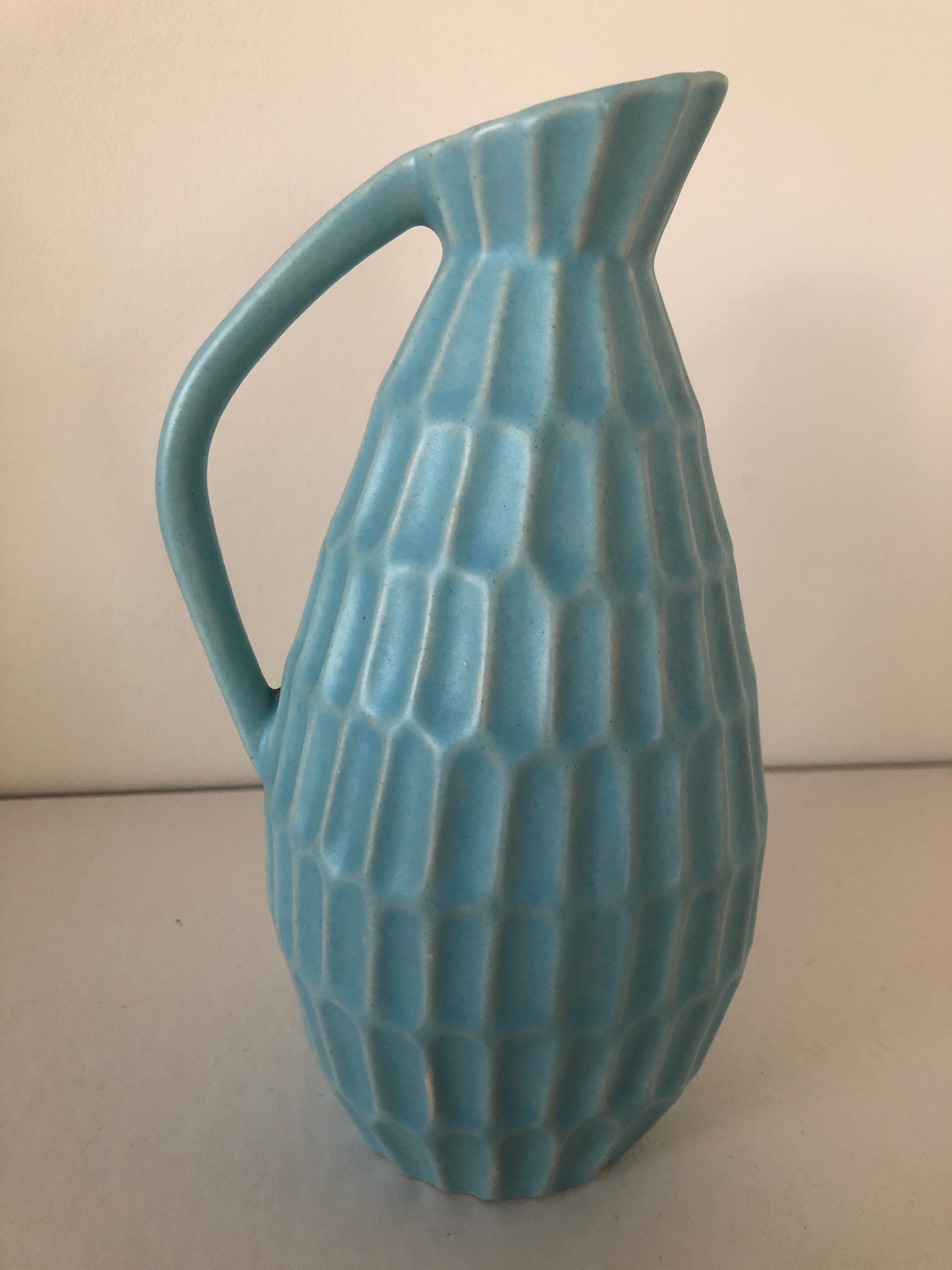 Turquoise vase West -Germany ceramic