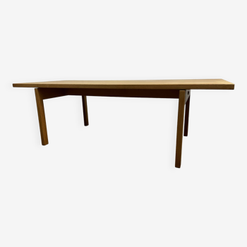 Scandinavian vintage oak coffee table model AT-15 signed Hans J. Wegner for Andreas Tuck, 1960s