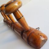 Wooden wall coat rack 4 hooks