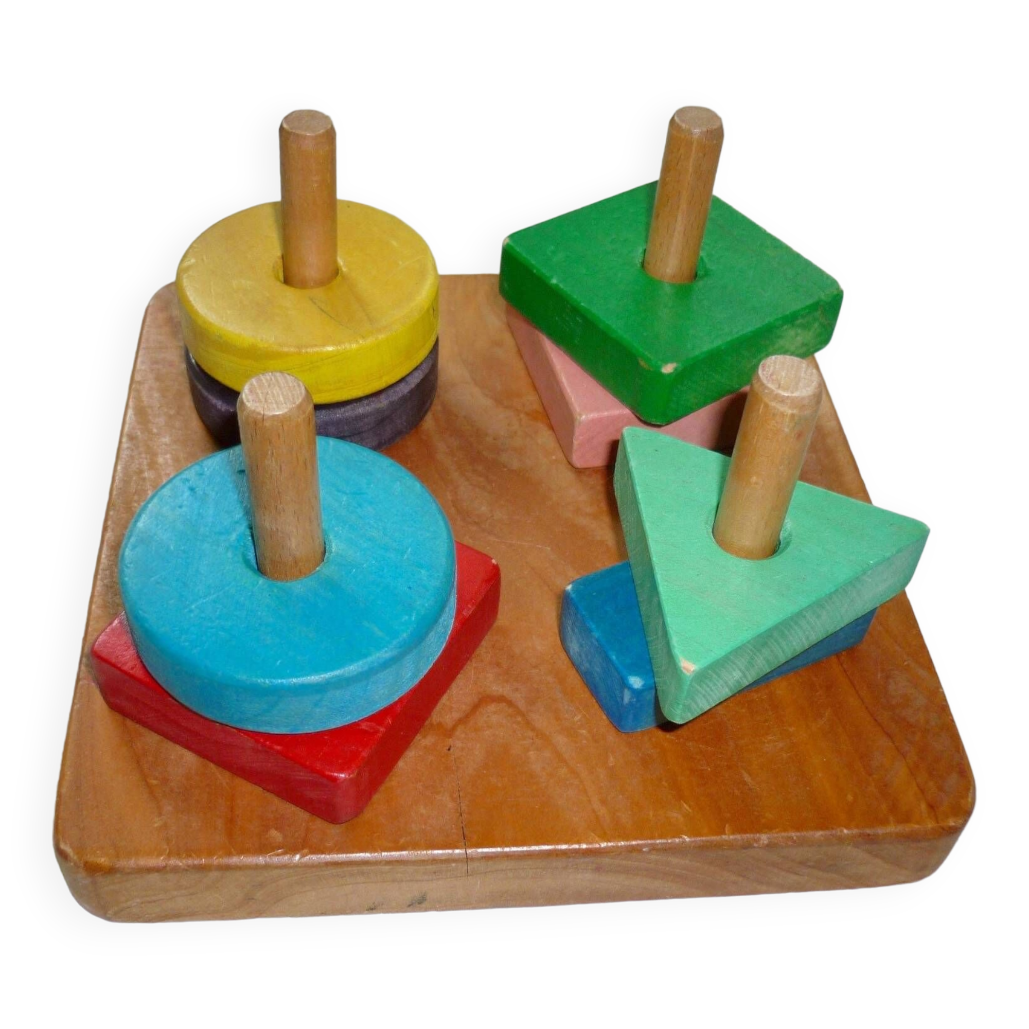 Jeu en bois empilements de formes géométriques