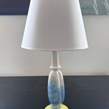 Yellow and blue ceramic lamp