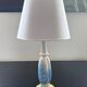 Yellow and blue ceramic lamp