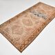 4x8 Brown Cream Geometric Vintage Rug, 112x241Cm