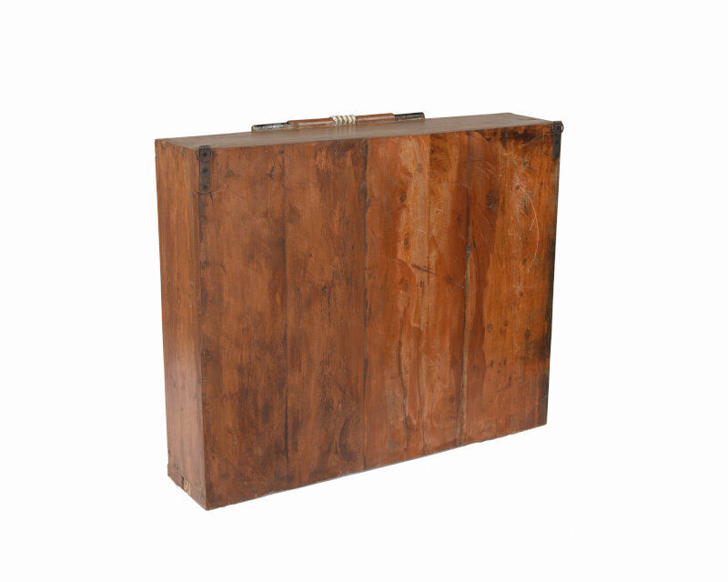 Showcase Mural Old Teck Patine Brown Art Deco Piece of Origin India