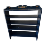 Vintage midnight blue bookcase shelf