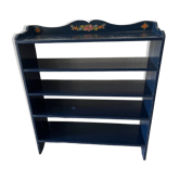 Étagère bibliothèque bleue nuit Vintage