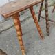 Lot 4 twisted wood tripod stools