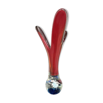 Vintage Murano tulip vase with sulphur base (1960)