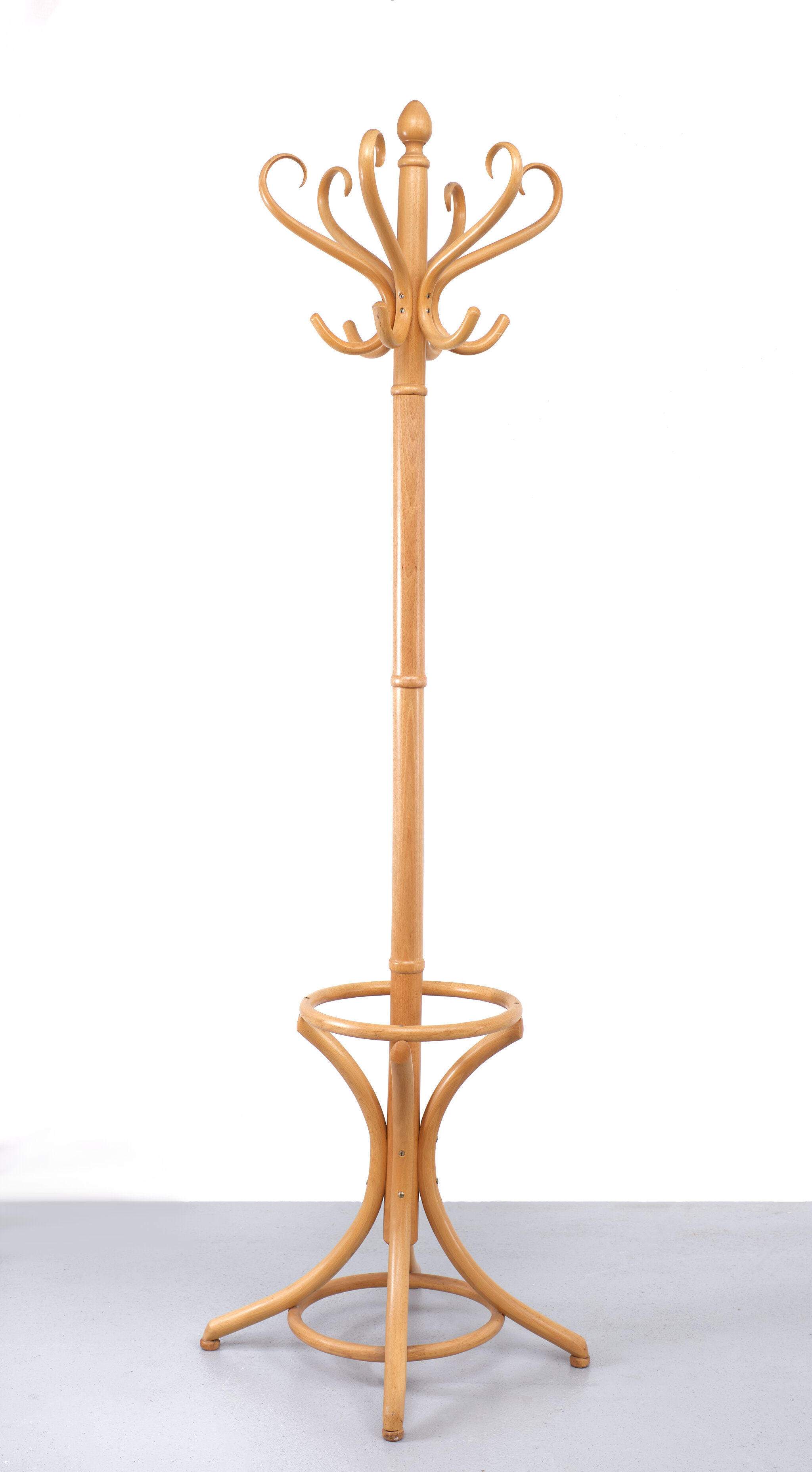 Porte-manteau hêtre Thonet années 1960