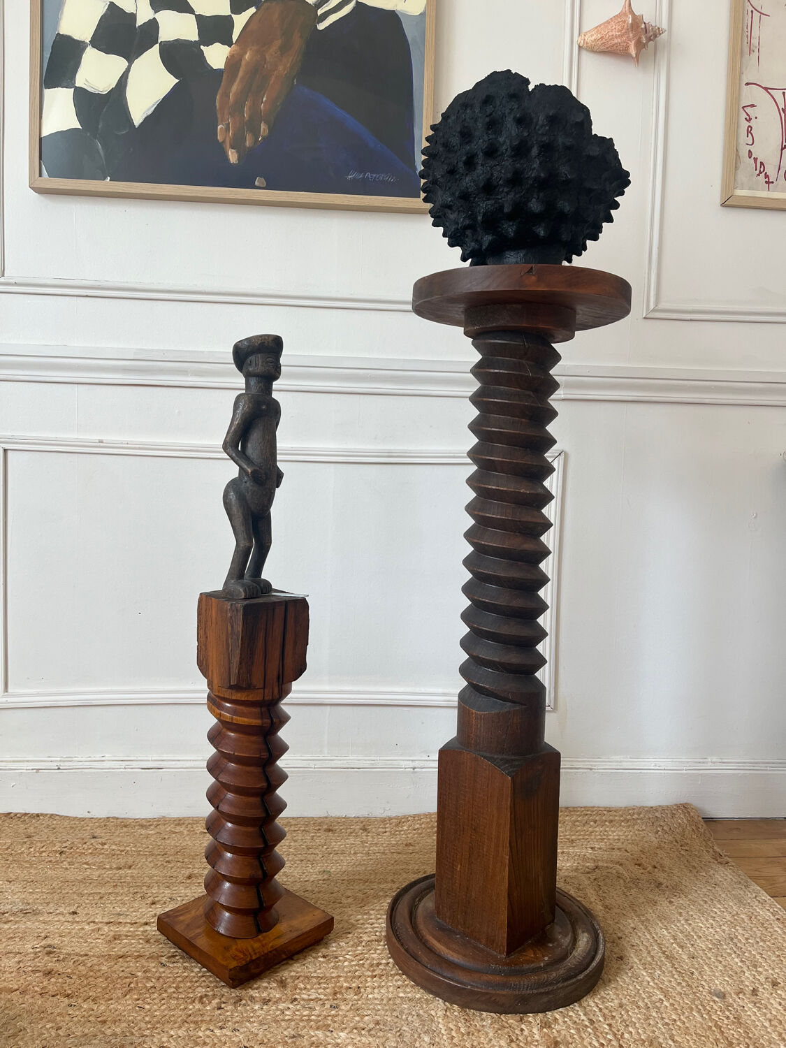 Solid wood press screw seat